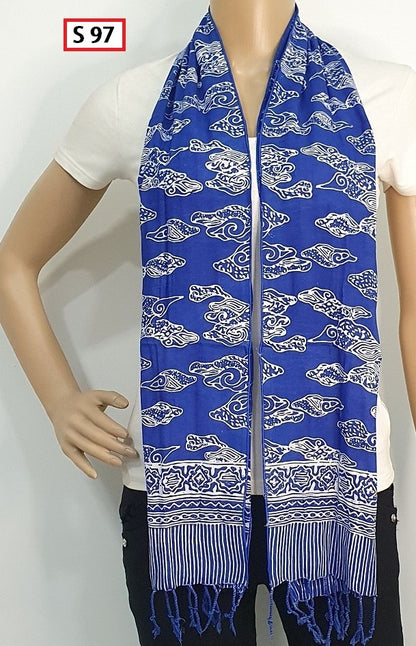 Syal Batik Scarf Batik Motif Etnik Tradisional, Aksesori Fashion Berkualitas, Cocok untuk Pakaian Sehari-hari dan Acara Formal