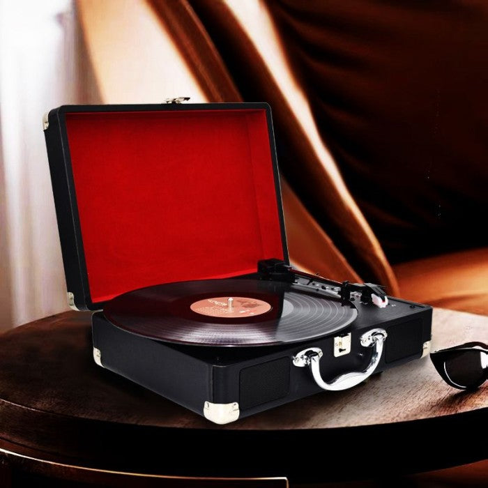 Pemutar Piringan Hitam Jadul - Turntable Phonograph Record Player Music Retro Vintage untuk Koleksi dan Pengalaman Mendengarkan Musik yang Autentik