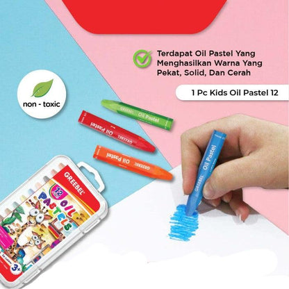 GREEBEL Paket Alat Tulis Set - Set Alat Tulis Sekolah & Alat Mewarnai Anak, Lengkap dengan Pensil, Spidol, & Penghapus