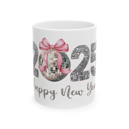 Ceramic Mug, (11oz, 15oz) 2025 HappyNewYear-Discoball6