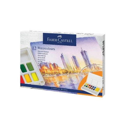 Faber-Castell Solid Watercolour - Set Cat Air Padat Berkualitas Tinggi untuk Lukisan dan Seni, Tersedia dalam Berbagai Warna