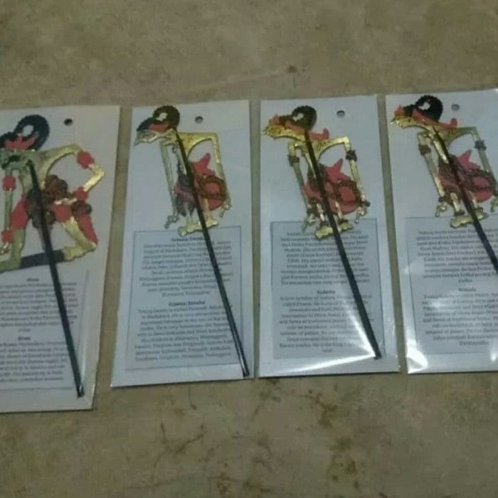 Souvenir Miniatur Wayang Kulit Pandawa Lima Sunduk Mini - Hiasan Etnik Tradisional Unik untuk Koleksi dan Dekorasi