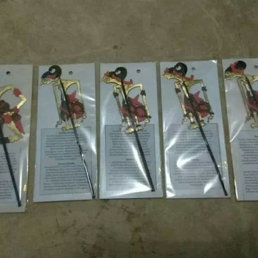 Souvenir Miniatur Wayang Kulit Pandawa Lima Sunduk Mini - Hiasan Etnik Tradisional Unik untuk Koleksi dan Dekorasi