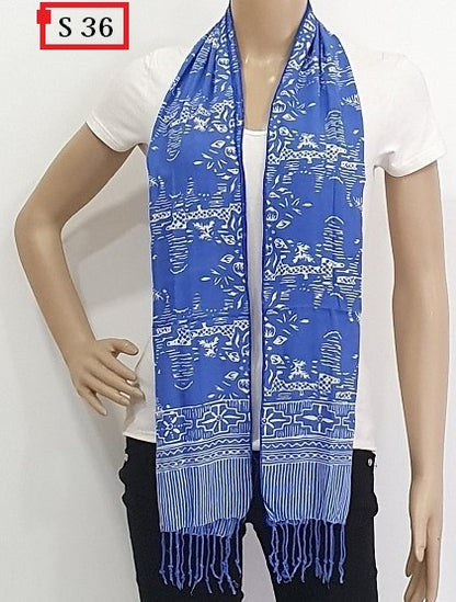 Syal Batik Scarf Batik Motif Etnik Tradisional, Aksesori Fashion Berkualitas, Cocok untuk Pakaian Sehari-hari dan Acara Formal