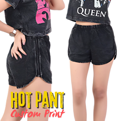 Custom Hotpants Shortpants Washed Acid Wash - Premium 100% Cotton Combed, Stylish & Comfortable Casual Wear for Everyday Use