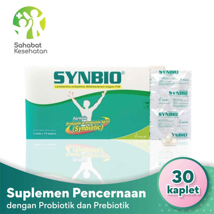 Synbio - Suplemen Probiotik dan Prebiotik untuk Pencernaan Sehat, Menyokong Keseimbangan Usus dan Sistem Pencernaan Anda