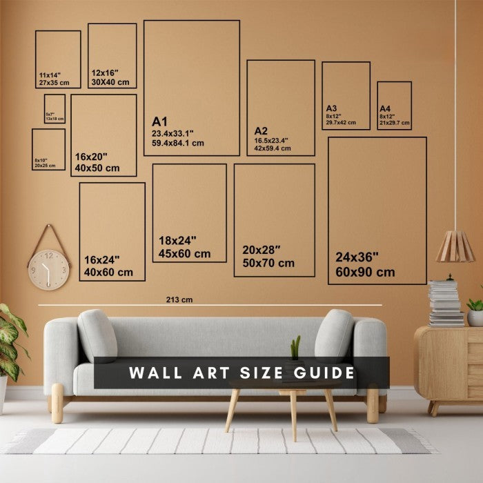 Pajangan Dinding Minimalist Flower Colorful Line Art - Floral Wall Art Monstera untuk Dekorasi Kamar dan Ruang Tamu Estetik