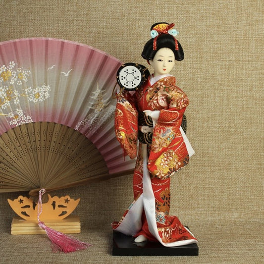 Patung Pajangan Boneka Geisha Jepang - Hiasan Dekorasi Elegan untuk Rumah, Kamar, atau Kantor, Koleksi Budaya Jepang yang Indah dan Artistik