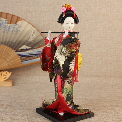 Patung Pajangan Boneka Geisha Jepang - Hiasan Dekorasi Elegan untuk Rumah, Kamar, atau Kantor, Koleksi Budaya Jepang yang Indah dan Artistik