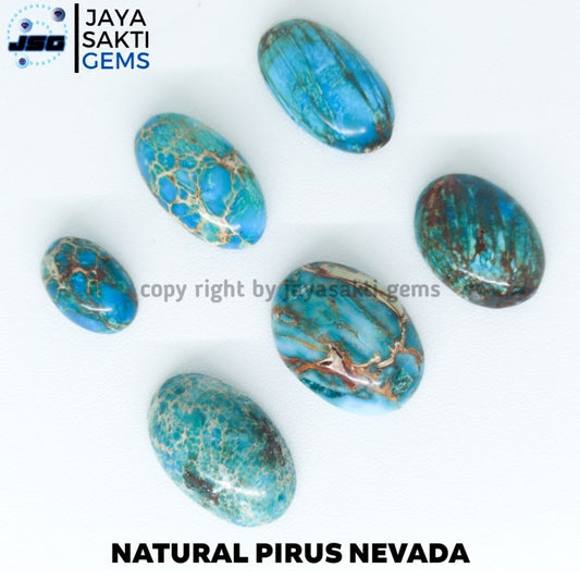 Natural Batu Akik Pirus Nevada HQ - Batu Akik Berkualitas Tinggi, Asli, dan Memiliki Warna Khas Pirus yang Menawan