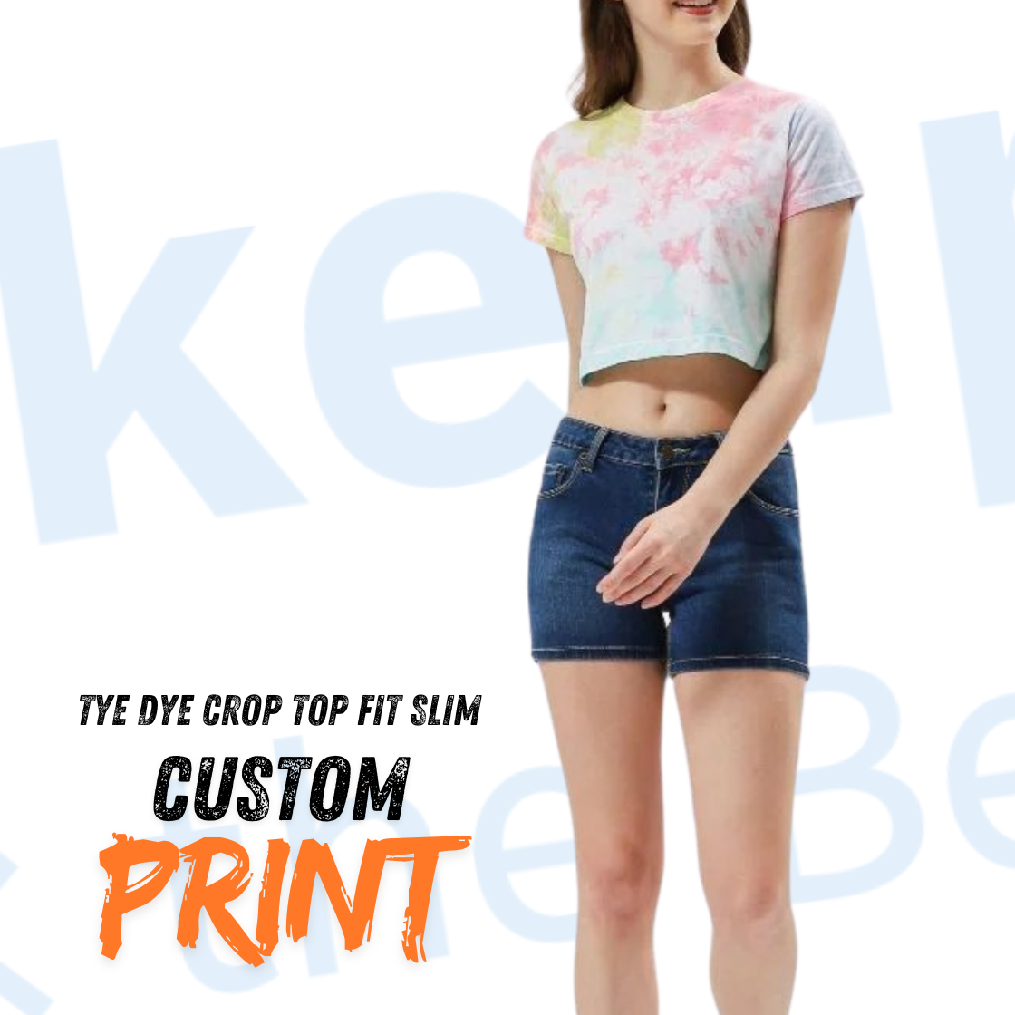 Custom Crop Top Tie Dye - Choose Oversized or Slim Fit - Perfect for Casual Looks or Layering Lightweight and Comfortable Cotton Fabric Design