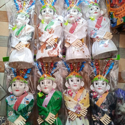 Ondel-Ondel Boneka Sepasang - Boneka Tradisional Betawi dengan Desain Unik, Cocok untuk Dekorasi Rumah atau Souvenir