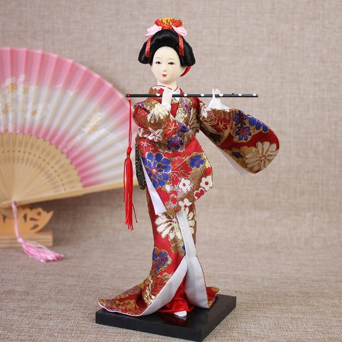 Patung Pajangan Boneka Geisha Jepang - Hiasan Dekorasi Elegan untuk Rumah, Kamar, atau Kantor, Koleksi Budaya Jepang yang Indah dan Artistik