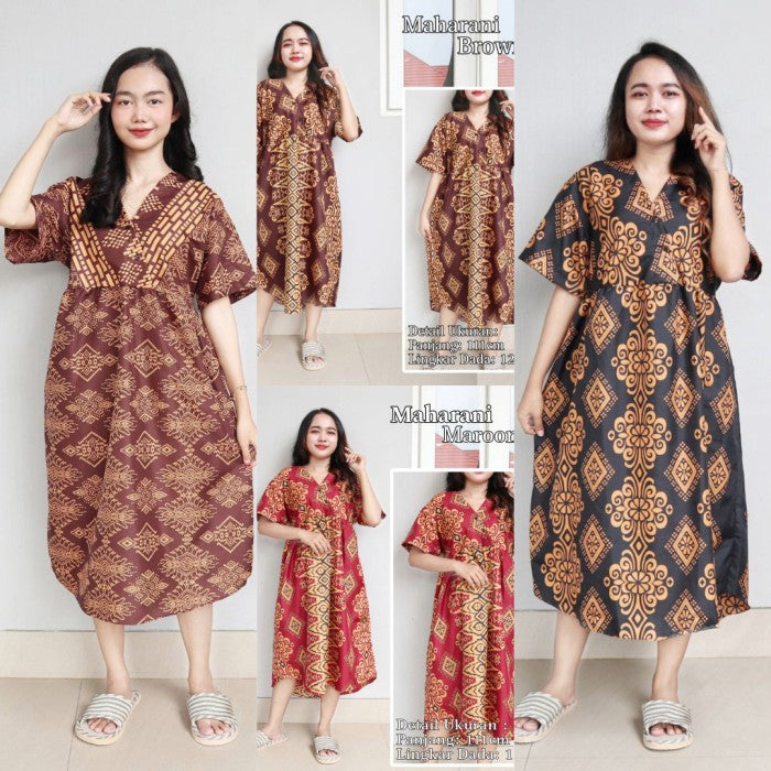 Daster JUMBO Wanita / Dress HEM Tali LD Motif - Daster Jumbo Nyaman dengan Motif Menarik, Tali dan Desain Modis untuk Wanita