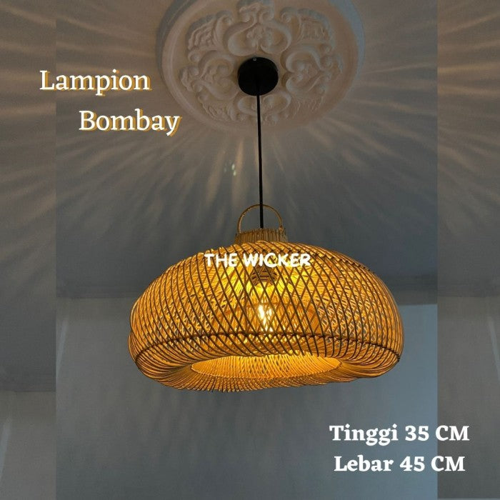 Kap Lampu Rotan / Lampion Rotan Gantung - Desain Unik dan Estetik dengan Sentuhan Alam untuk Menerangi Ruangan Anda