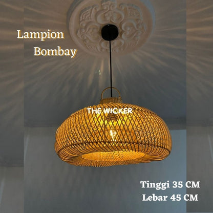 Kap Lampu Rotan / Lampion Rotan Gantung - Desain Unik dan Estetik dengan Sentuhan Alam untuk Menerangi Ruangan Anda