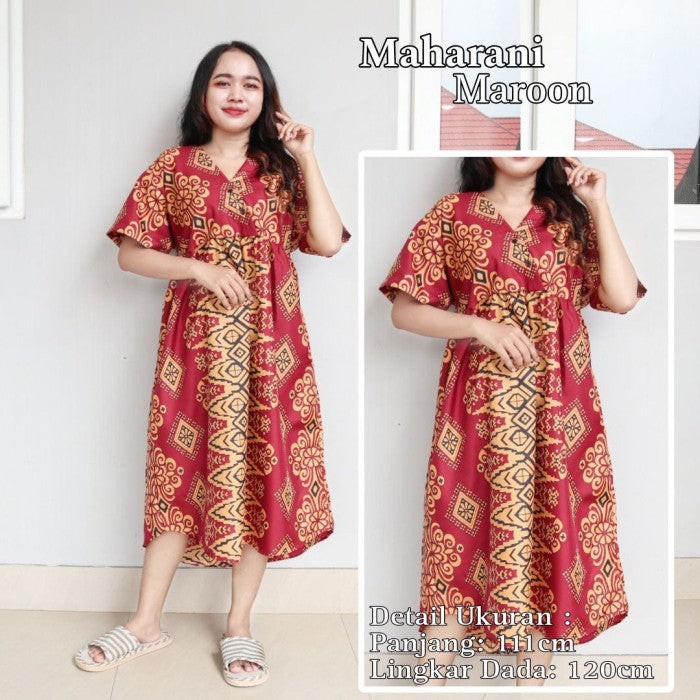 Daster JUMBO Wanita / Dress HEM Tali LD Motif - Daster Jumbo Nyaman dengan Motif Menarik, Tali dan Desain Modis untuk Wanita