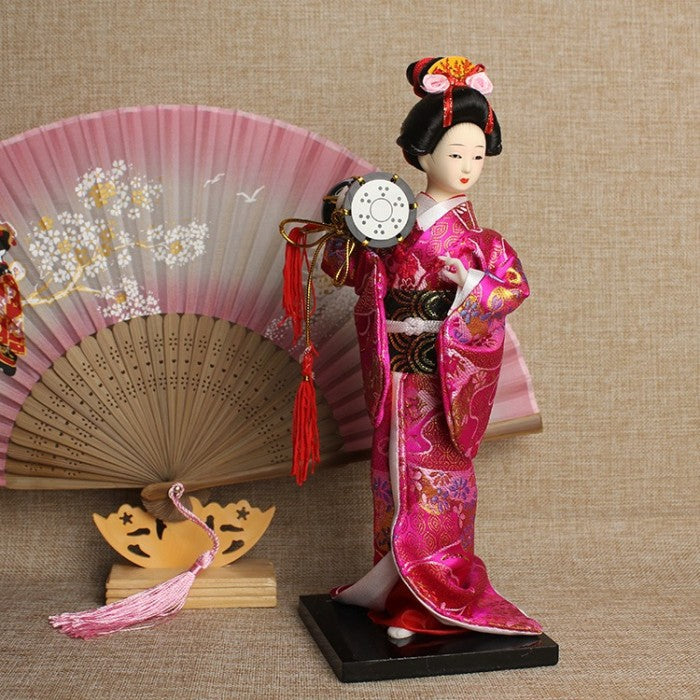 Patung Pajangan Boneka Geisha Jepang - Hiasan Dekorasi Elegan untuk Rumah, Kamar, atau Kantor, Koleksi Budaya Jepang yang Indah dan Artistik