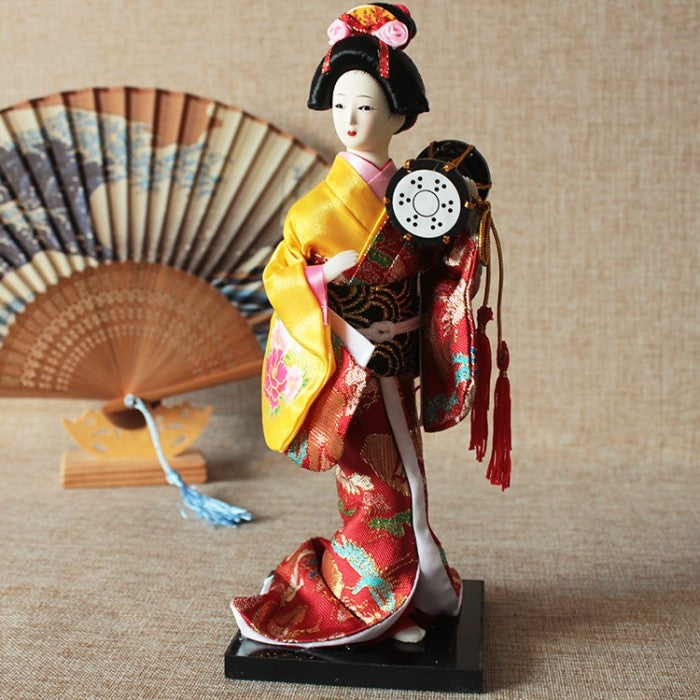 Patung Pajangan Boneka Geisha Jepang - Hiasan Dekorasi Elegan untuk Rumah, Kamar, atau Kantor, Koleksi Budaya Jepang yang Indah dan Artistik