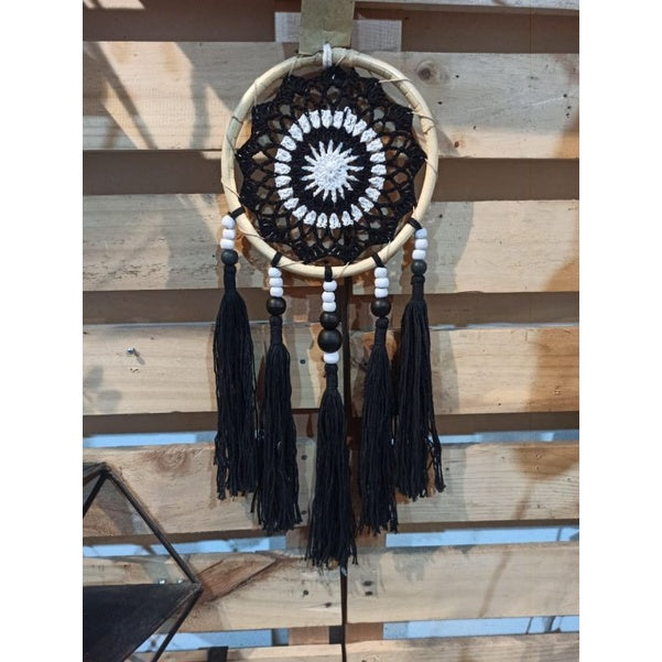 Wall Decor Hiasan Dinding Dream Catcher Macrame Sedang, Macrame Dreamcatcher Hiasan Rumah untuk Sentuhan Bohemian dan Estetik di Interior Anda