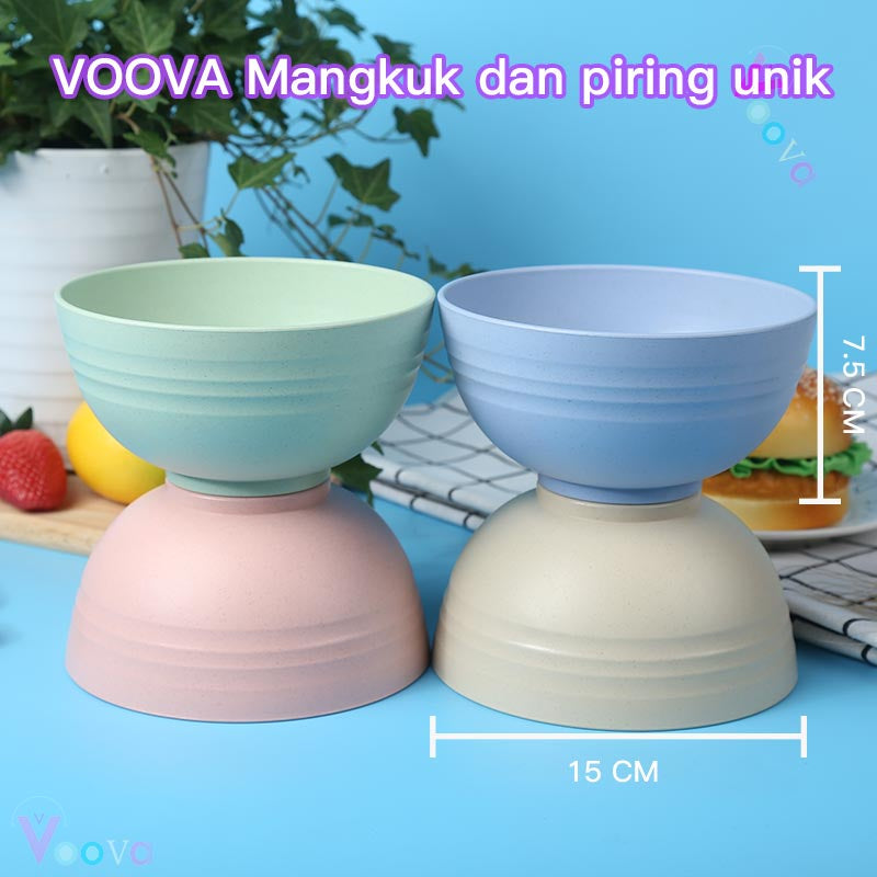 Cangkir Jerami / Mangkuk Jerami / Piring Jerami / Sendok Besar Jerami / Sendok Garpu Jerami - Peralatan Makan Eco Friendly dari Gandum dan Jerami