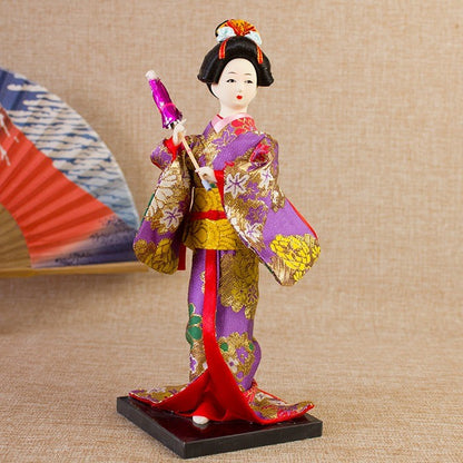 Patung Pajangan Boneka Geisha Jepang - Hiasan Dekorasi Elegan untuk Rumah, Kamar, atau Kantor, Koleksi Budaya Jepang yang Indah dan Artistik