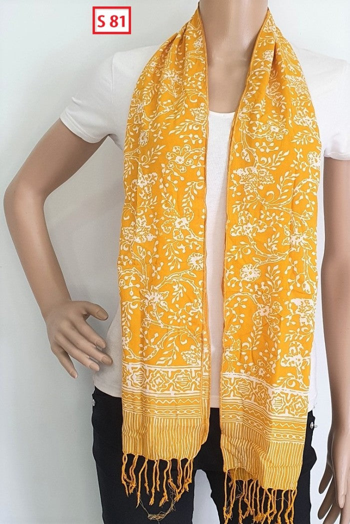 Syal Batik Scarf Batik Motif Etnik Tradisional, Aksesori Fashion Berkualitas, Cocok untuk Pakaian Sehari-hari dan Acara Formal