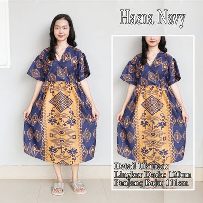 Daster JUMBO Wanita / Dress HEM Tali LD Motif - Daster Jumbo Nyaman dengan Motif Menarik, Tali dan Desain Modis untuk Wanita