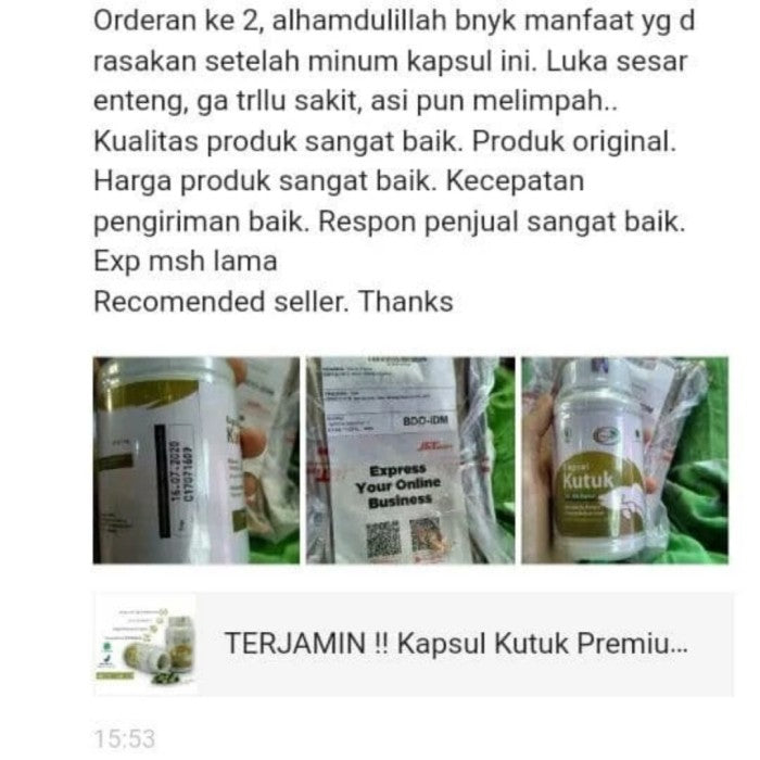 Kapsul Kutuk Premium Ekstrak Albumin Ikan Gabus 100% Original - Suplemen Herbal untuk Kesehatan dan Pemulihan Tubuh yang Alami