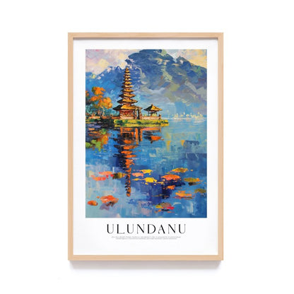 Minimalist Wall Decor with Bali Scenic Tourist Panorama, Frame Natural - Dekorasi Dinding Minimalis dengan Pemandangan Indah Bali