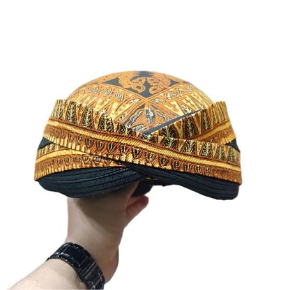 Blangkon Jawa Kerajinan Tangan - Topi Kepala Tradisional dengan Desain Khas Jawa, Cocok untuk Koleksi atau Aksesori Budaya