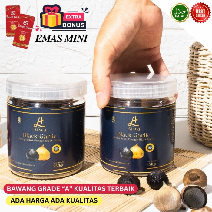 Black Garlic (Bawang Hitam Tunggal Ori 100%) - Bawang Hitam Asli dengan Kandungan Nutrisi Tinggi untuk Kesehatan Tubuh dan Kekebalan