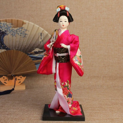 Patung Pajangan Boneka Geisha Jepang - Hiasan Dekorasi Elegan untuk Rumah, Kamar, atau Kantor, Koleksi Budaya Jepang yang Indah dan Artistik