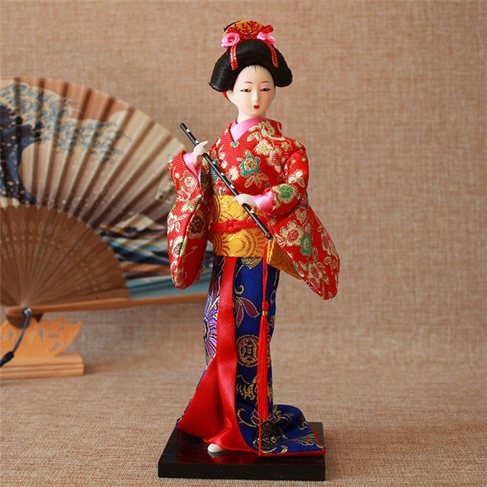 Patung Pajangan Boneka Geisha Jepang - Hiasan Dekorasi Elegan untuk Rumah, Kamar, atau Kantor, Koleksi Budaya Jepang yang Indah dan Artistik