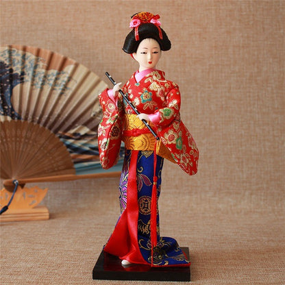 Patung Pajangan Boneka Geisha Jepang - Hiasan Dekorasi Elegan untuk Rumah, Kamar, atau Kantor, Koleksi Budaya Jepang yang Indah dan Artistik