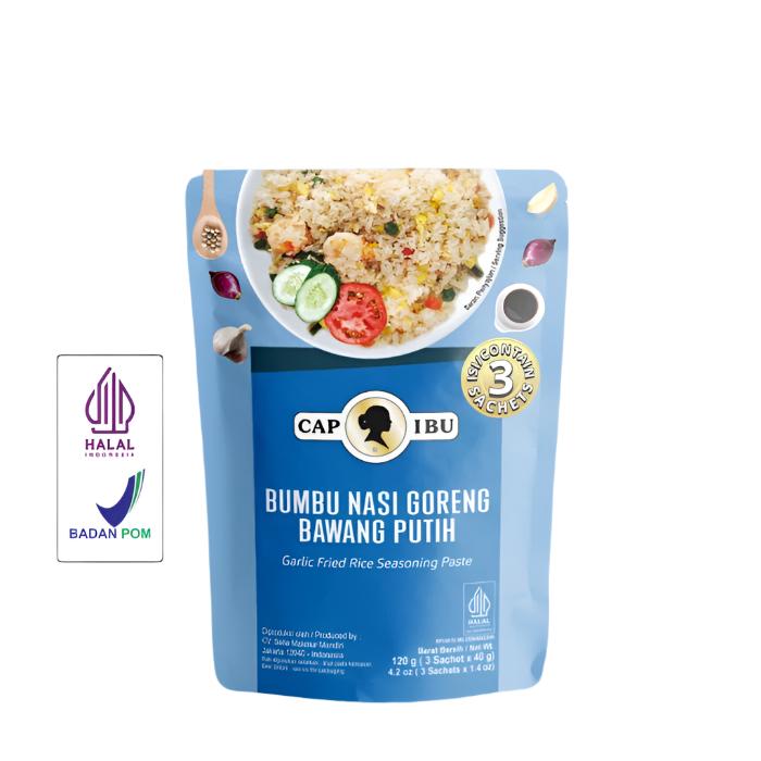 Bumbu Nasi Goreng Bawang Putih Cap Ibu - Bumbu Nasi Goreng Praktis dengan Rasa Gurih dan Aroma Bawang Putih yang Lezat