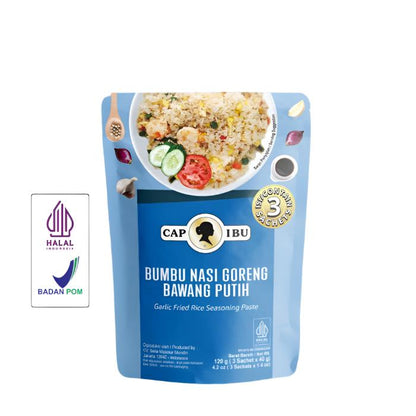 Bumbu Nasi Goreng Bawang Putih Cap Ibu - Bumbu Nasi Goreng Praktis dengan Rasa Gurih dan Aroma Bawang Putih yang Lezat