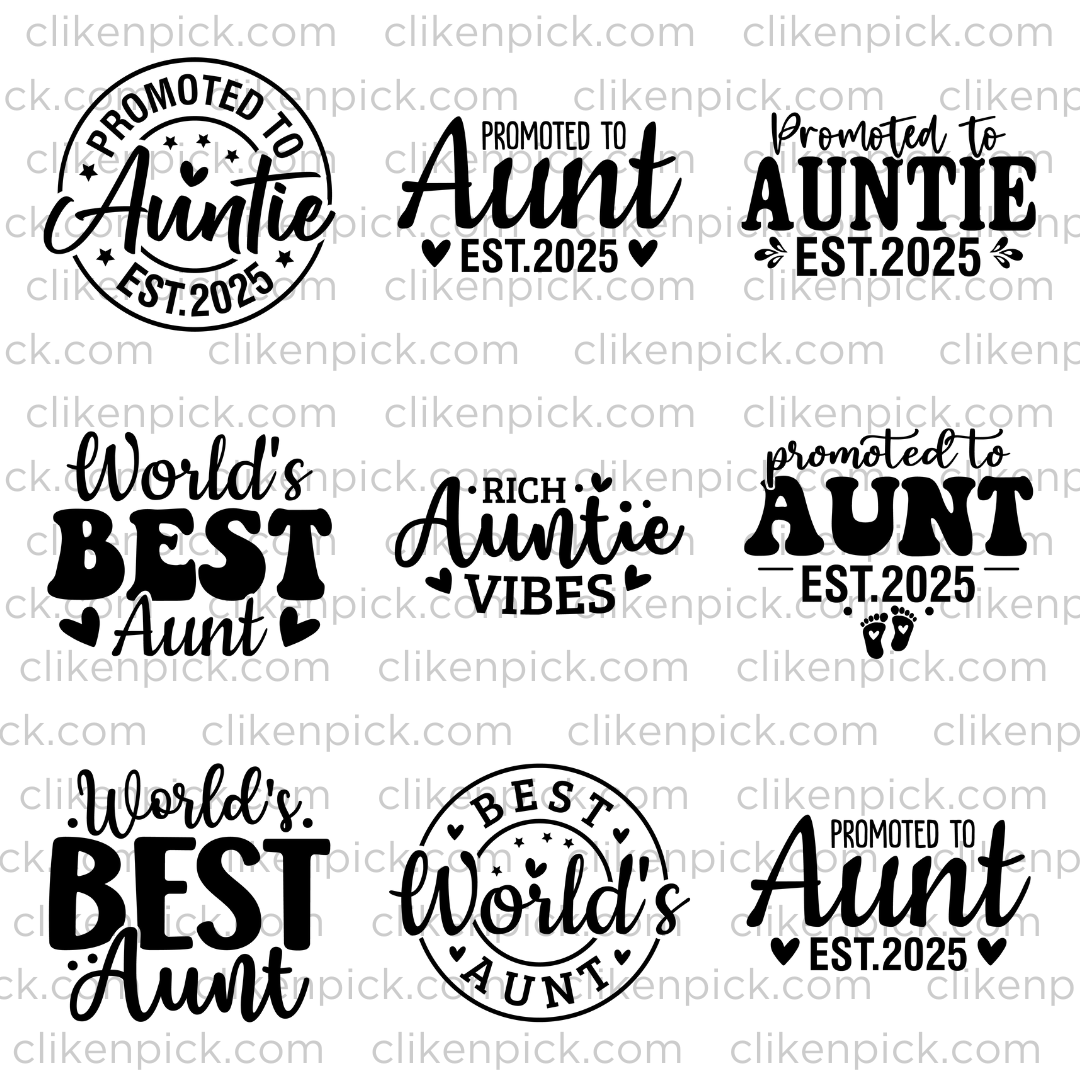 Aunt SVG Bundle - Digital Designs for Crafts, T-shirts, Mugs, and More