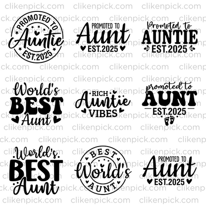 Aunt SVG Bundle - Digital Designs for Crafts, T-shirts, Mugs, and More