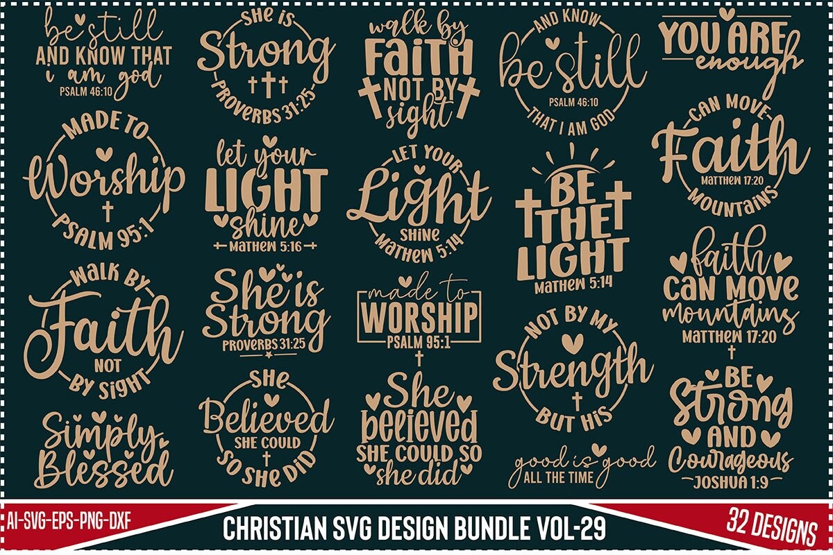 Christian SVG Design Bundle Vol-29 - Inspiring Digital Designs for Crafting-Printing-Custom Projects