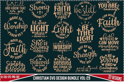 Christian SVG Design Bundle Vol-29 - Inspiring Digital Designs for Crafting-Printing-Custom Projects