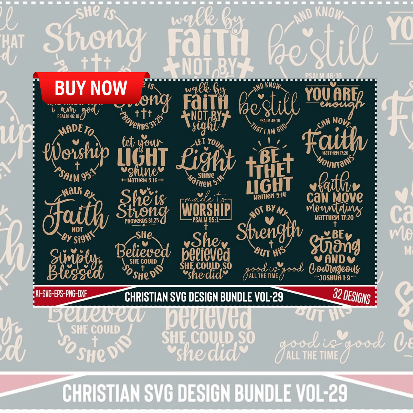 Christian SVG Design Bundle Vol-29 - Inspiring Digital Designs for Crafting-Printing-Custom Projects