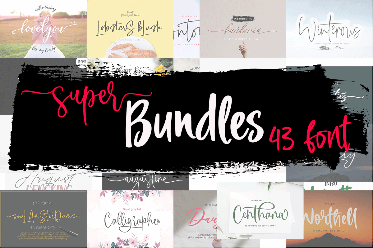 Super All Font Bundle Digital Product-Complete Collection of Premium Fonts for Designers and Creatives Worldwide