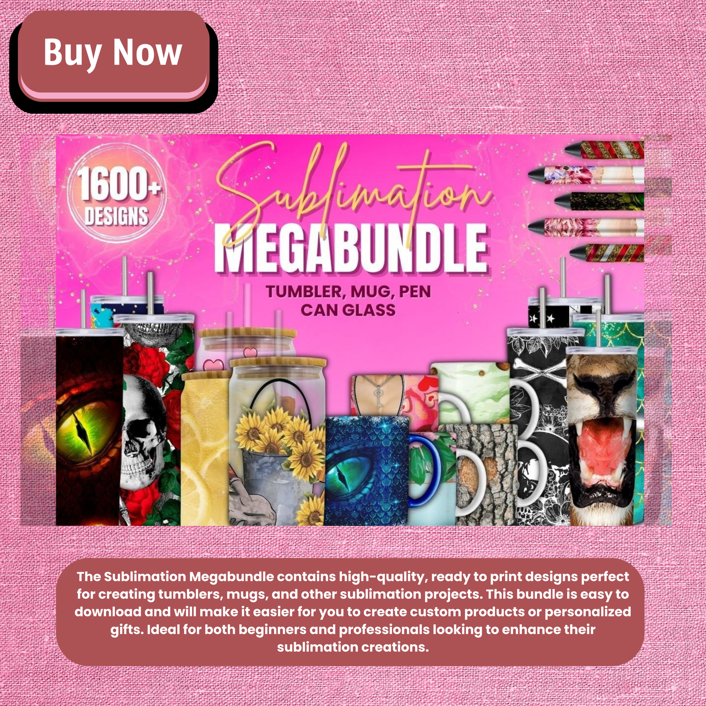 Sublimation Megabundle Tumbler Mug - A Versatile Collection of High-Quality Designs Perfect for Tumblers, Mugs, Gifts, and Creative DIY Projects