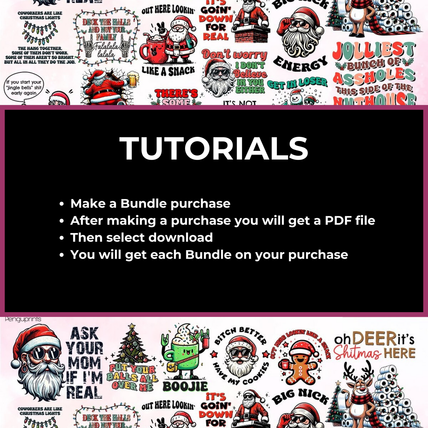 Christmas Jokes Sublimation Bundle Digital Product-PNG-SVG-Perfect for MugsT-Shirts Cards Gifts Creative Sublimation Projects-A Hilarious Collection of Festive Designs-