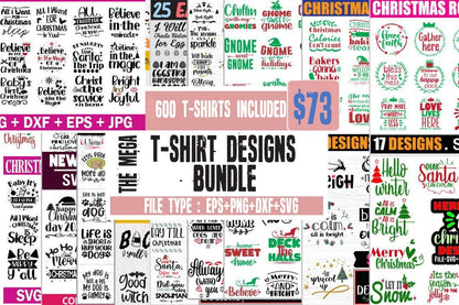 The Mega T-Shirt Designs Bundle-1000+ Unique Digital Designs for Print-Customization And More - Perfect for Creators and Businesses