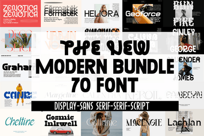 The New Modern Font Bundle - A Premium Collection of Stylish- Versatile And Elegant Fonts for Creative Projects