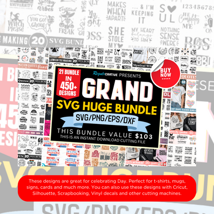 Grand Mega SVG Quotes Bundle - Ultimate Digital Resource for Creative Projects with 500+ Inspiring Designs & Premium Features