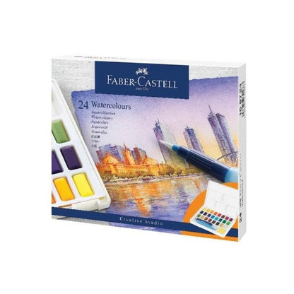 Faber-Castell Solid Watercolour - Set Cat Air Padat Berkualitas Tinggi untuk Lukisan dan Seni, Tersedia dalam Berbagai Warna