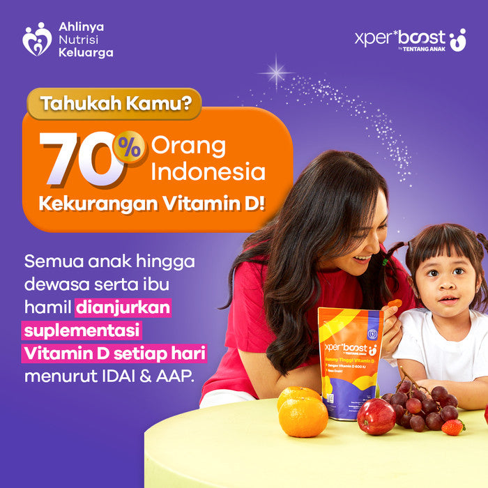 Expert Boost - Gummy Vitamin D untuk Anak dan Dewasa, Suplemen Lezat dengan Nutrisi untuk Mendukung Kesehatan Tulang dan Imun